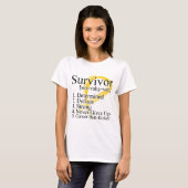 T-shirt Définition de survivant - Cancer d'enfance (Devant entier)