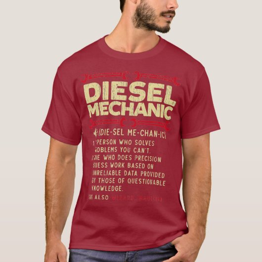 T-shirt Définition de véhicule automobile à moteur diesel (Devant)