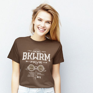 T-shirt Définition de ver de livre BKWRM Brown