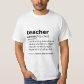 T-shirt définition d'enseignant, définition d'enseignant d (Devant)