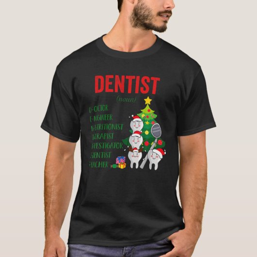 T-shirt Définition Dentiste Noël Dental Assistant Paja (Devant)