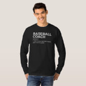 T-shirt Définition d'entraîneur de baseball (Devant entier)