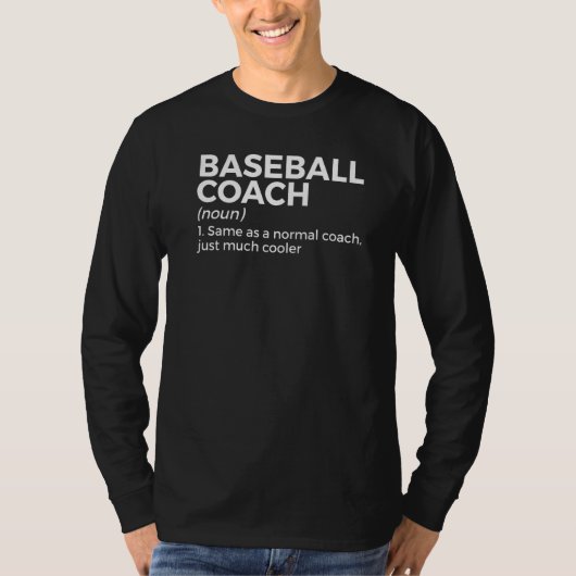 T-shirt Définition d'entraîneur de baseball (Devant)