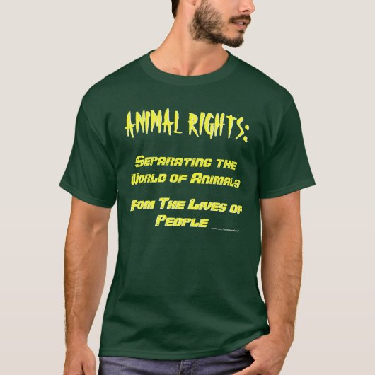 T-shirt Définition des droits des animaux (Devant)