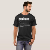 T-shirt Définition d'ingénieur drôle nerd (Devant entier)