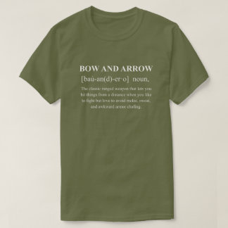 T-shirt Définition drôle d'arc et de flèche avec texte bla