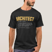 T-shirt Définition drôle d'ARCHITECTE avec la couleur (Devant)