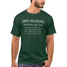 Définition drôle de Min-Maxing RPG avec texte blan