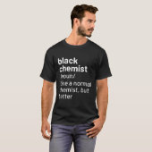 T-shirt Définition du chimiste noir (Devant entier)