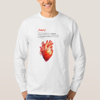 T-shirt Définition du coeur humain Long Manche