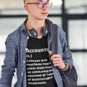 T-shirt Définition du comptable Signification amusante