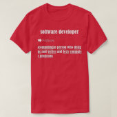 T-SHIRT DÉFINITION DU DÉVELOPPEUR LOGICIEL GIFTCODERCOMPTU (Design devant)