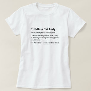 T-shirt Définition du dictionnaire de la dame de chat sans