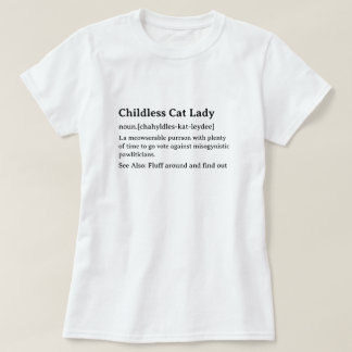 T-shirt Définition du dictionnaire de la dame de chat sans