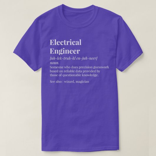 T-shirt Définition du génie électrique (Design devant)