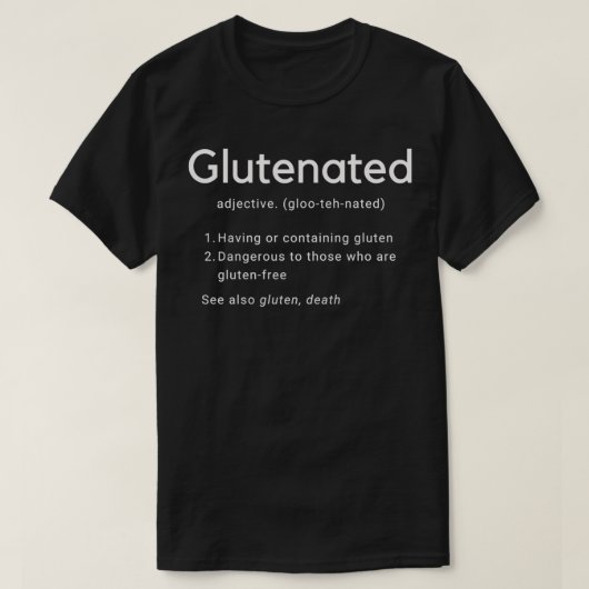 T-shirt Définition du gluten (Design devant)