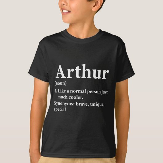 T-shirt Définition du nom Arthur Drôle D (Devant)