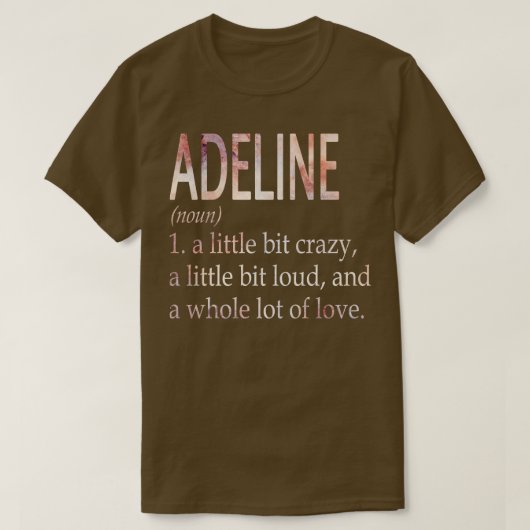 T-shirt Définition du nom de fille Adeline (Design devant)