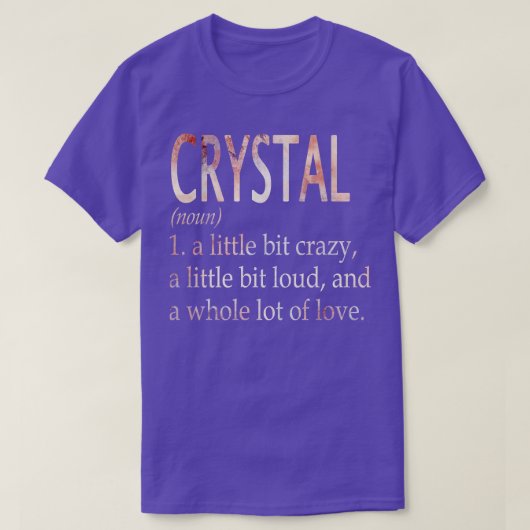 T-shirt Définition du nom de fille cristal (Design devant)