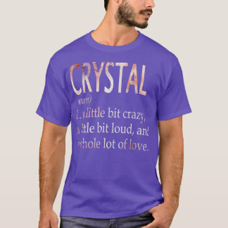 T-shirt Définition du nom de fille cristal