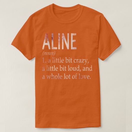 T-shirt Définition du nom de la fille Aline (Design devant)