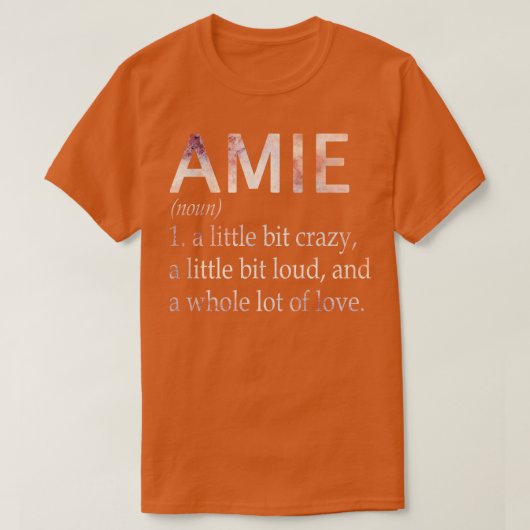 T-shirt Définition du nom de la fille Amie (Design devant)