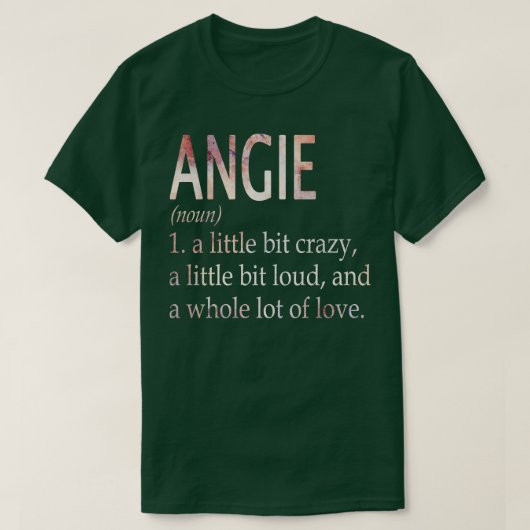 T-shirt Définition du nom de la fille Angie (Design devant)