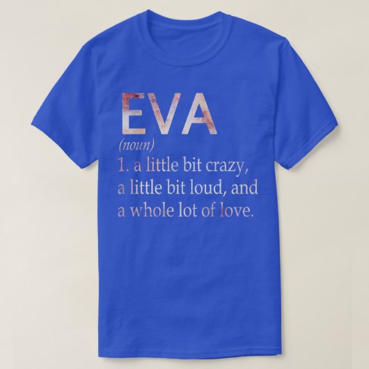 T-shirt Définition du nom de la fille Eva (Design devant)