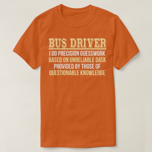 T-shirt Définition du pilote de bus 3 (Design devant)