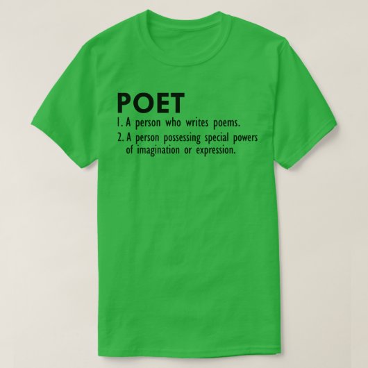 T-shirt Définition du poète (Design devant)