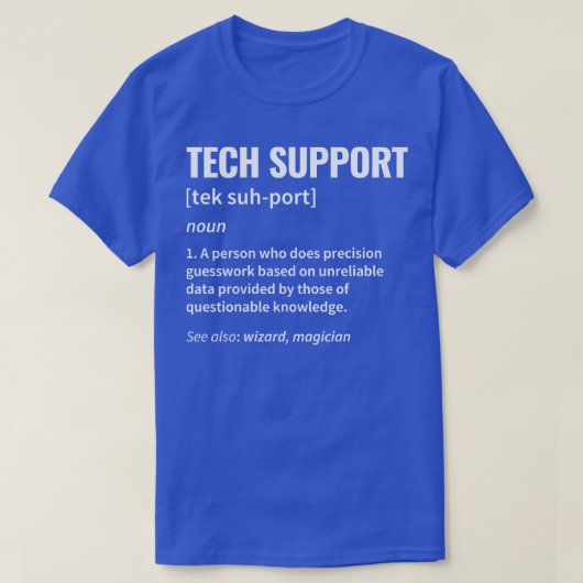 T-shirt Définition du support technique (Design devant)