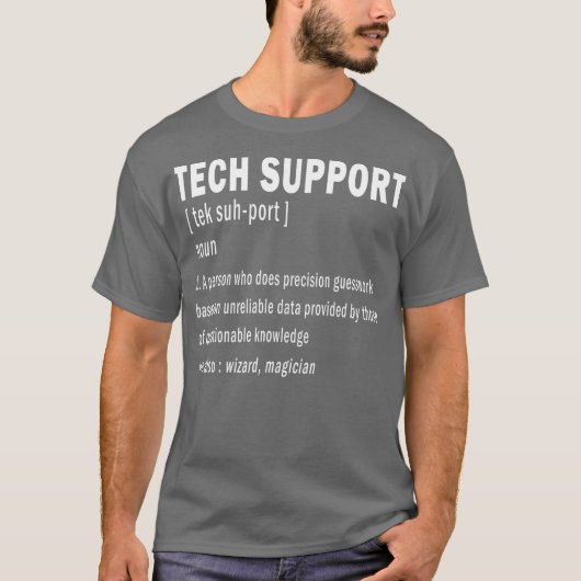 T-shirt Définition du support technique Funny Met Geek Ord (Devant)