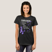 T-shirt définition du survivant du cancer de l'oesophage (Devant entier)