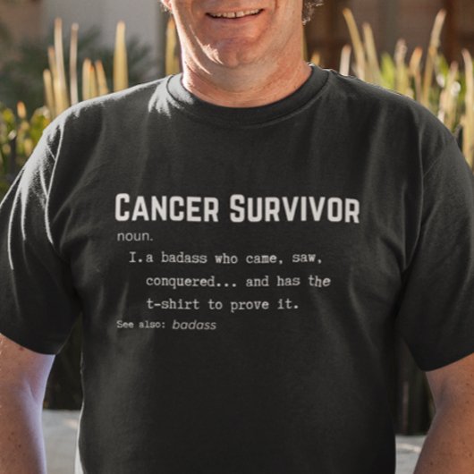 T-shirt Définition du survivant du cancer, sensibilisation