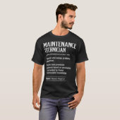 T-shirt Définition du travail Funny Maintenance Technicien (Devant entier)