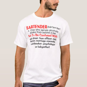 T-shirt Définition d'un barman