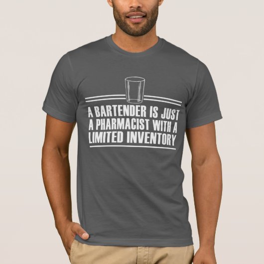 T-shirt Définition d'un barman (Devant)