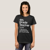 T-shirt Définition d'un professeur de 4e année Funny Ck po (Devant entier)
