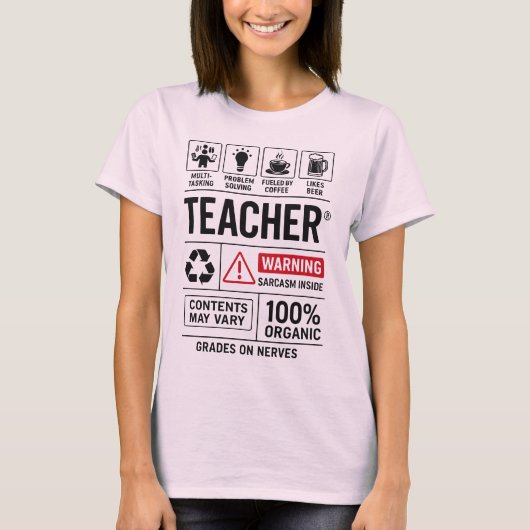 T-shirt Définition d'un professeur drôle — Multi-tâches (Devant)
