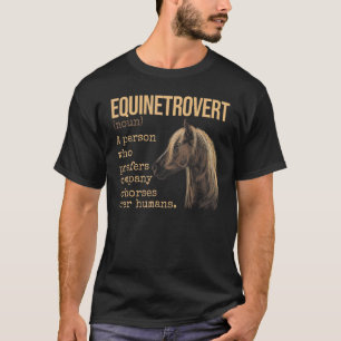 T-shirt Définition Équinetrovert Équitation Cheval
