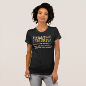 T-shirt Définition féministe vintage Tee, Retro Grunge (Devant entier)
