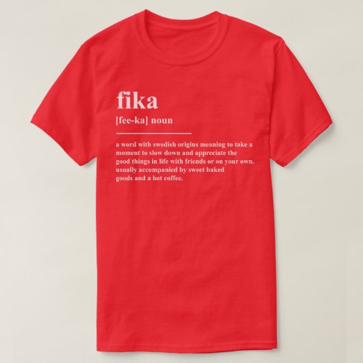 T-shirt Définition Fika (Design devant)