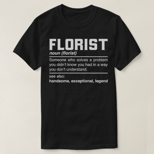 T-shirt Définition Floriste Design Orchardman Floriculturi (Design devant)