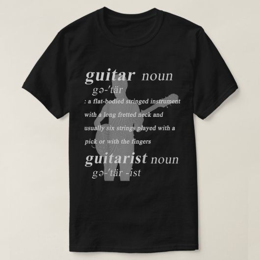 T-shirt Définition guitariste (Design devant)