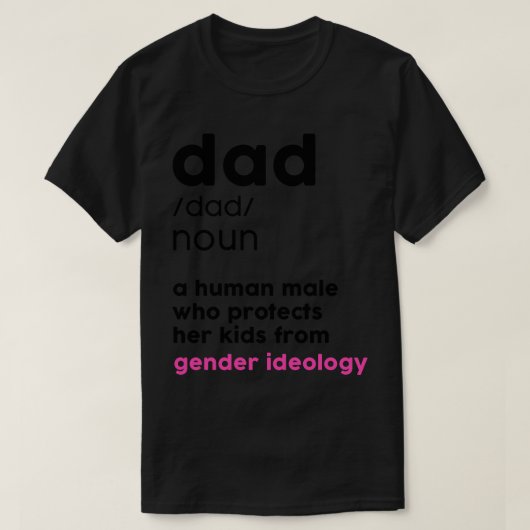T-shirt Définition papa (Design devant)