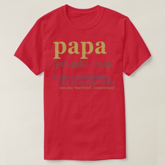T-shirt Définition Papa (Design devant)