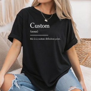 T-shirt Définition Personnalisée Citation Définition Drôle