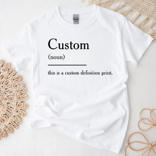 T-shirt Définition Personnalisée Citation Définition Drôle