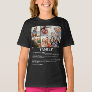 T-shirt Définition personnalisée de la famille de collages