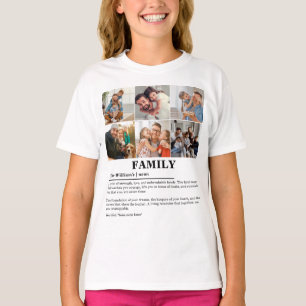 T-shirt Définition personnalisée de la famille de collages